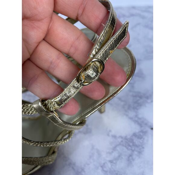 Adrianna Papell Boutique, Size 10M, Gold Cage Heels, Rope Strappy Open Toe *Read - Picture 8 of 14